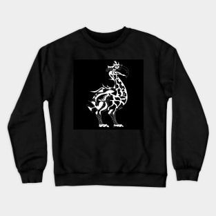 dinosaur in dodo style ecopop jurassic totonac pattern Crewneck Sweatshirt